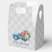 グレーファームハウスプレイドヴィンテージブルートラッククリスマス フェイバーボックス (オープン)