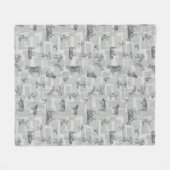 グレーファームハウス フリースブランケット (正面(横))