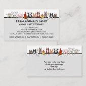 グレーファーム動物の獣医 コーリングカード (正面/裏面)