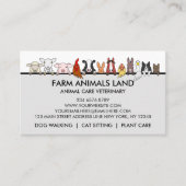 グレーファーム動物の獣医 コーリングカード (正面)