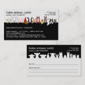 グレーファーム動物アポイントメントビジットベテリアンリア 名刺 (正面/裏面)