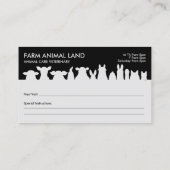 グレーファーム動物アポイントメントビジットベテリアンリア 名刺 (裏面)