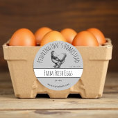 グレーファーム生卵ラベル ラウンドシール