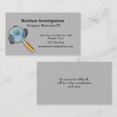 グレーフィンガープリントの民間調査 名刺 (正面/裏面)