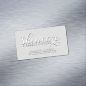 グレーフェイクとホワイトのグリッター マグネット名刺 (インサイチュ)