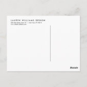 グレーフェイクのエッジ金ゴールドブラシストローク ポストカード (裏面)