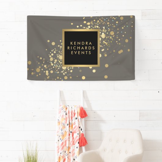 グレーフェイクバモダンナーの金ゴールド紙吹雪 横断幕 (インサイチュ)