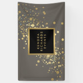 グレーフェイクバモダンナーの金ゴールド紙吹雪 横断幕 (縦)