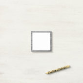 グレーフェイクファブリックのフレーム付きPost itメモ ポストイット (デスク上)