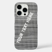 グレーフェイクファブリックカスタム文字名iPhoneケース Case-Mate iPhoneケース (裏面)