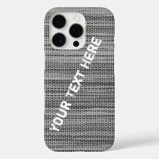 グレーフェイクファブリックカスタム文字名iPhoneケース Case-Mate iPhoneケース (裏面)