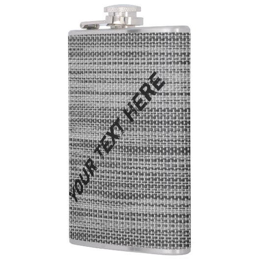 グレーフェイクファブリックフラスカスタム文字 フラスク (左)