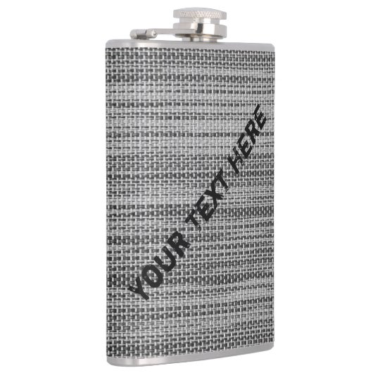 グレーフェイクファブリックフラスカスタム文字 フラスク (右)