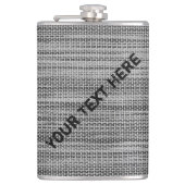 グレーフェイクファブリックフラスカスタム文字 フラスク (正面)