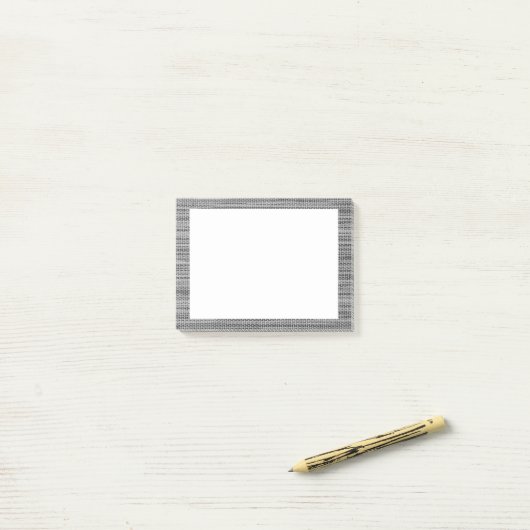 グレーフェイクファブリック枠付箋 ポストイット (デスク上)