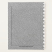 グレーフェイクリネンのテクスチャ プランナー手帳 (裏面)