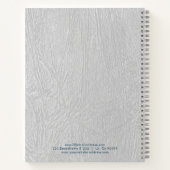 グレーフェイクレザーテクスチャ ノートブック (裏面)