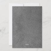 グレーフェイクレザーピンクとブループライドのクリスマス シーズンカード (裏面)