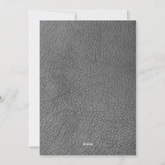 グレーフェイクレザーピンクとブループライドのクリスマス シーズンカード (裏面)