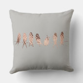 グレーフェイク銅デザインと鳥の針金 クッション (裏面)