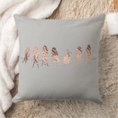 グレーフェイク銅デザインと鳥の針金 クッション (ブランケット)