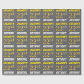 グレーフェイク/模造金ゴールド、「22番目の誕生日」 ラッピングペーパー (フラット)