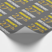 グレーフェイク/模造金ゴールド「27誕生日」 ラッピングペーパー (角)