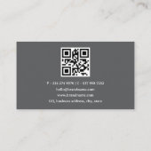 グレーフェミニンフローラQRコードのスケッチ 名刺 (裏面)