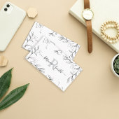 グレーフェミニンフローラQRコードのスケッチ 名刺