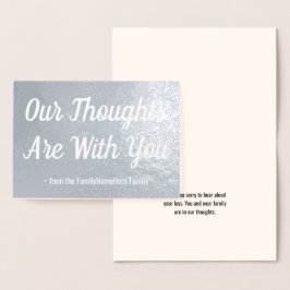 グレーフォイル悔やみや弔慰カード 箔カード