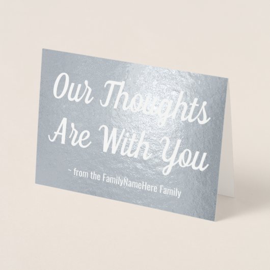 グレーフォイル悔やみや弔慰カード 箔カード (正面)