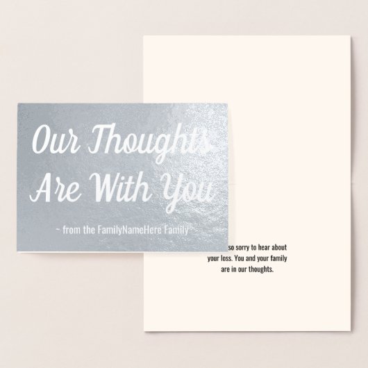 グレーフォイル悔やみや弔慰カード 箔カード (ディスプレー)