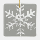 グレーフォトオーナメントと雪片 セラミックオーナメント (裏面)