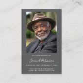 グレーフォト悔やみや弔慰葬儀記念カード 名刺 (正面)