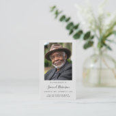 グレーフォト悔やみや弔慰葬儀記念カード 名刺 (スタンド正面)