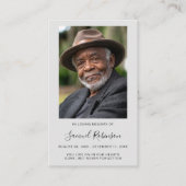 グレーフォト悔やみや弔慰葬儀記念カード 名刺 (正面)