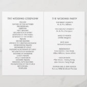 グレーフォレストレンジウッドランド結婚式 プログラム (裏面)