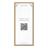 グレーフォース、クラフト&ラスティック メニュー&価格表 ラックカード (裏面)