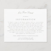 グレーフォーマルグリーン書道の結婚詳細 エンクロージャーカード (正面)