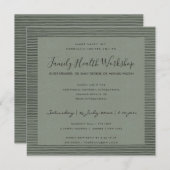 グレーフォーマルブラックストライプライン工房イベント 招待状 (正面/裏面)