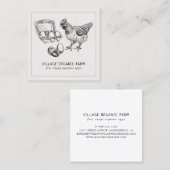 グレーフオーガニックリーレンジエッグファーム スクエア名刺 (正面/裏面)