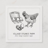 グレーフオーガニックリーレンジエッグファーム スクエア名刺 (正面)