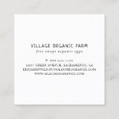 グレーフオーガニックリーレンジエッグファーム スクエア名刺 (裏面)