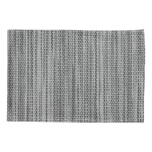 グレーフフェイクァブリックデザインピローケース 枕カバー (裏面)