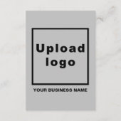 グレーフラットカード上のビジネスブランド (裏面)