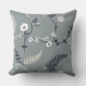 グレーフラワーシダ クッション (正面)