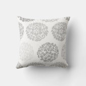 グレーフラワーブーケカスタムットンフローズ クッション (裏面)