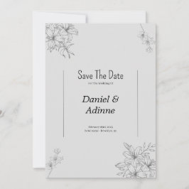 グレーフラワー結婚式招待状 招待状