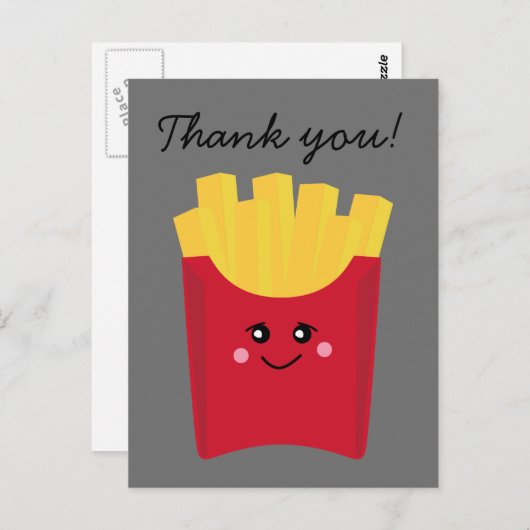 グレーフランスのの背景の可愛いフライ ポストカード (正面/裏面)