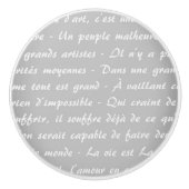 グレーフランスのスクリプト セラミックノブ (正面)